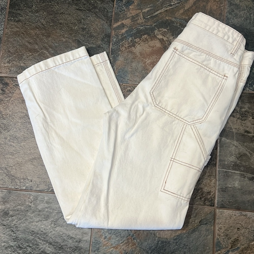 White Boyfriend Jeans - Picture 2 of 7